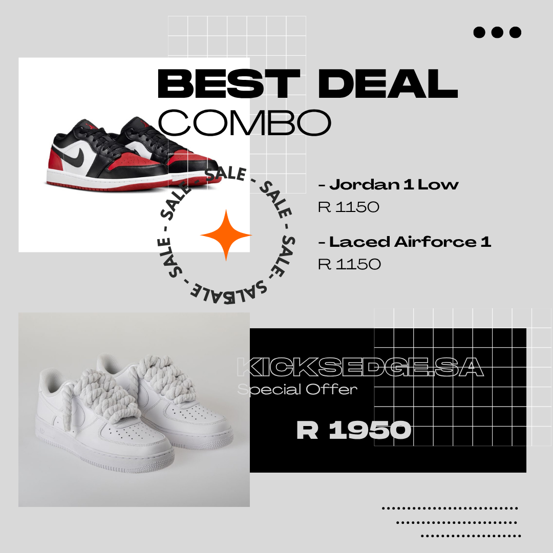 Jordan 1 Low x Custom Airforce 1 "COMBO DEAL"