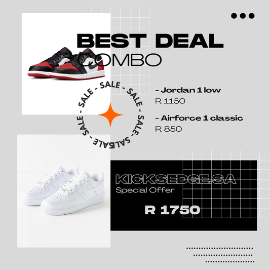 Jordan 1 Low x Airforce 1 Classic "COMBO DEAL"
